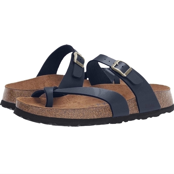 Birkenstock Betula Womens Mia Leather Loop Toe Sandals Flats shoes sz 36/5 - Picture 1 of 12